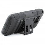 Wholesale Alcatel One Touch Evolve 2 4037 Armor shell Holster Combo Belt Clip (Black)